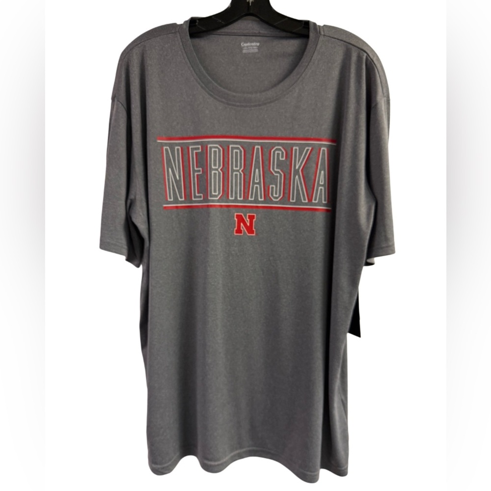 NWT Nebraska Gray Polyester T-Shirt Size 2XL